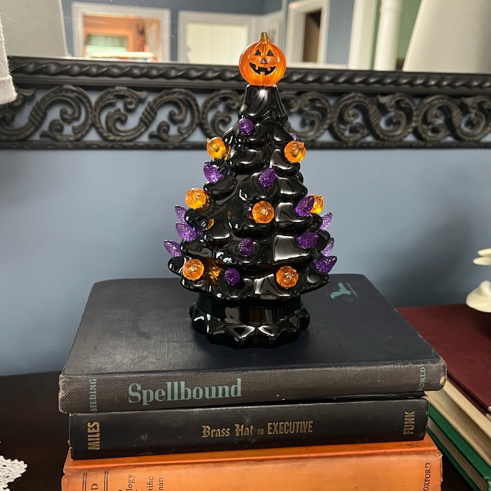New battery operated ceramic Halloween tree lights